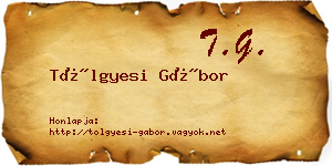 Tölgyesi Gábor névjegykártya