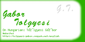 gabor tolgyesi business card